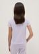 Girls' purple cotton blend T-shirt regular fit_1
