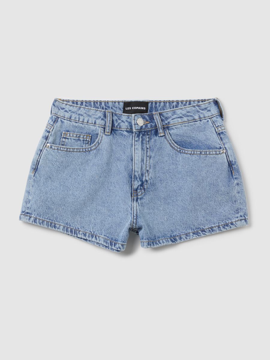 Women's shorts in pure cotton denim regular fit_4
