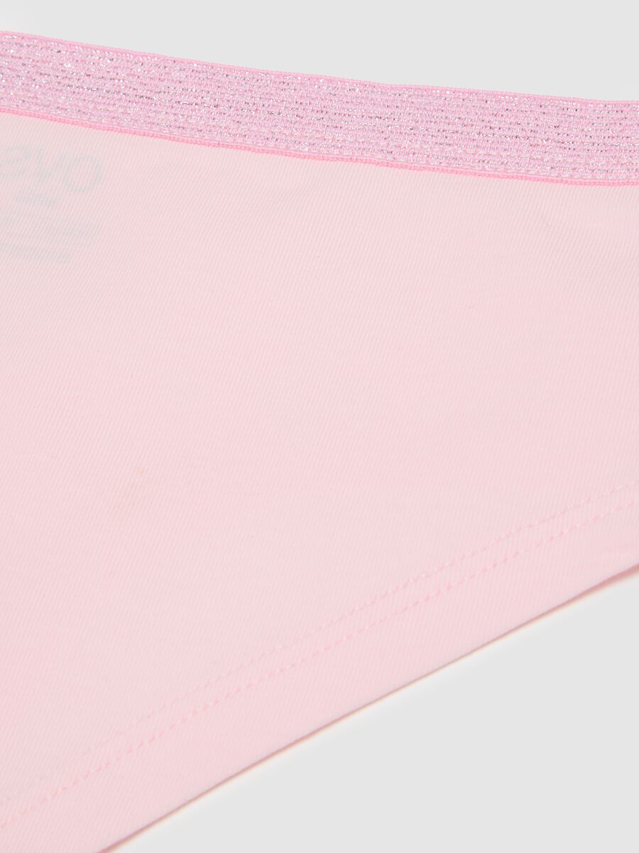 Pink Stretch Cotton Panties for Girls_3