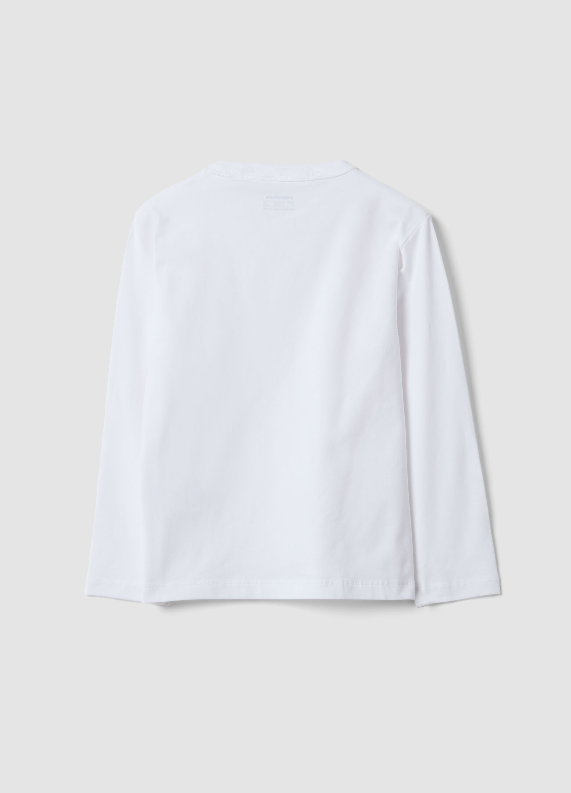White long-sleeve organic cotton T-shirt