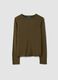 Green fitted long-sleeve crew-neck top_4