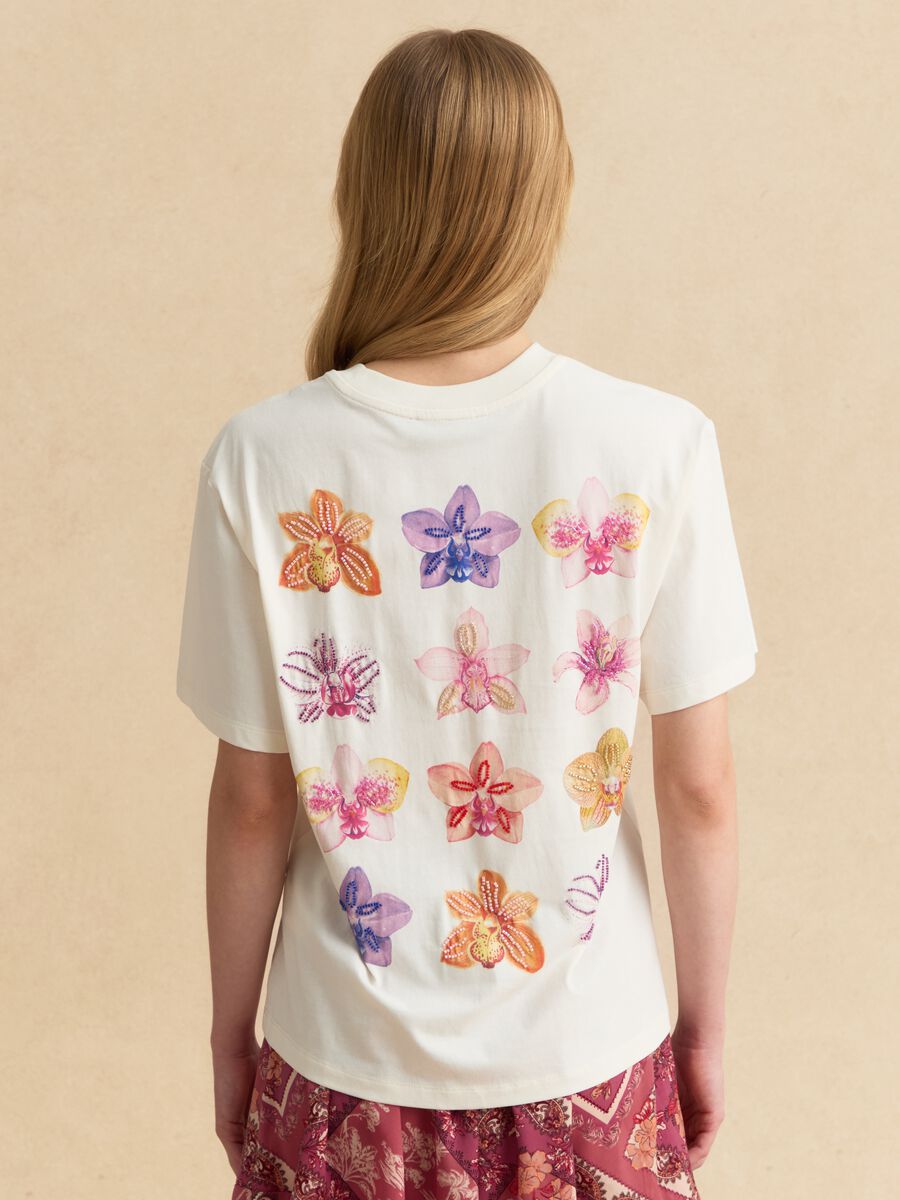 Beige pure cotton short-sleeve T-shirt_3