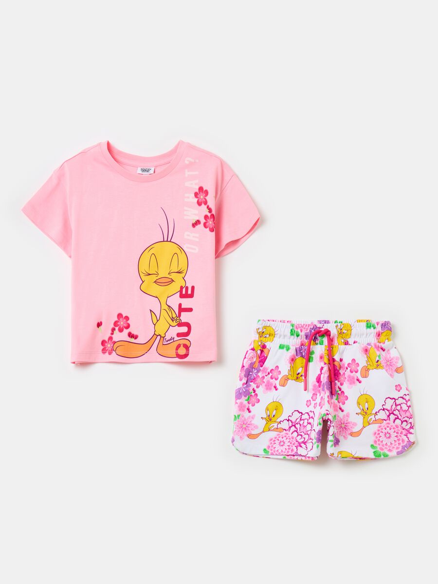 Cotton jogging set with Tweetie Pie print_0