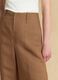 Brown linen-viscose blend wide-leg trousers with structured waistband_3