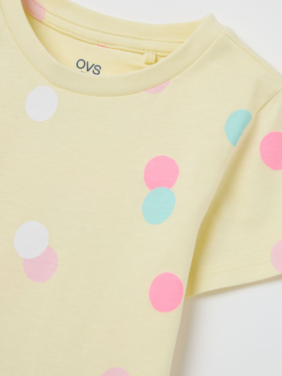 Yellow T-shirt in cotton with print_2