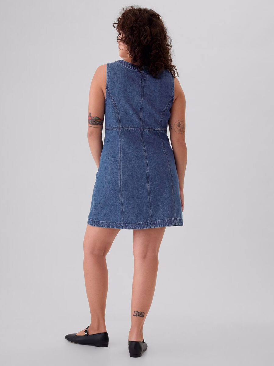 Short dress in denim_4