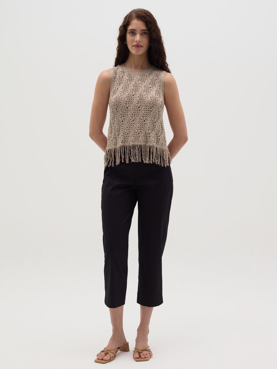 Cropped cigarette trousers_0