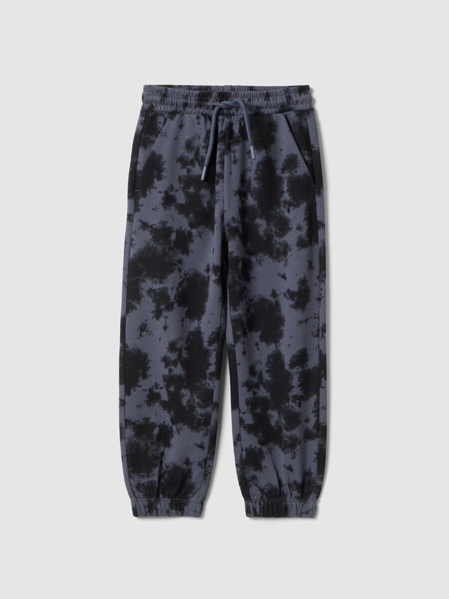 Kids' Regular Fit Multicolour Pure Cotton Tie-Dye Trousers_0