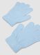 Blue stretch viscose gloves with Lilo & Stitch print_1