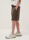 Brown pure cotton shorts with elasticated waistband_2