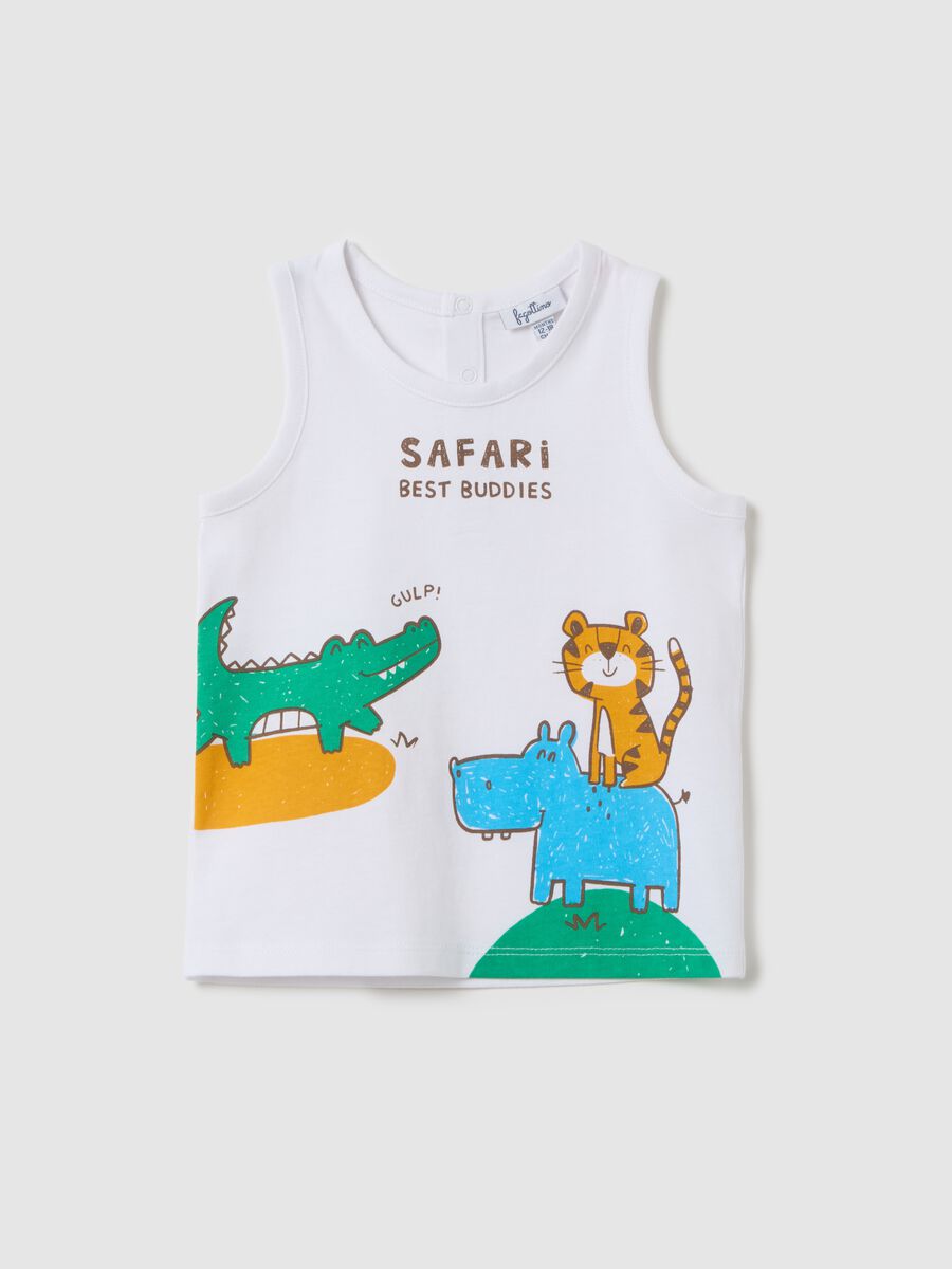 White tank top with safari print by Fagottino_0