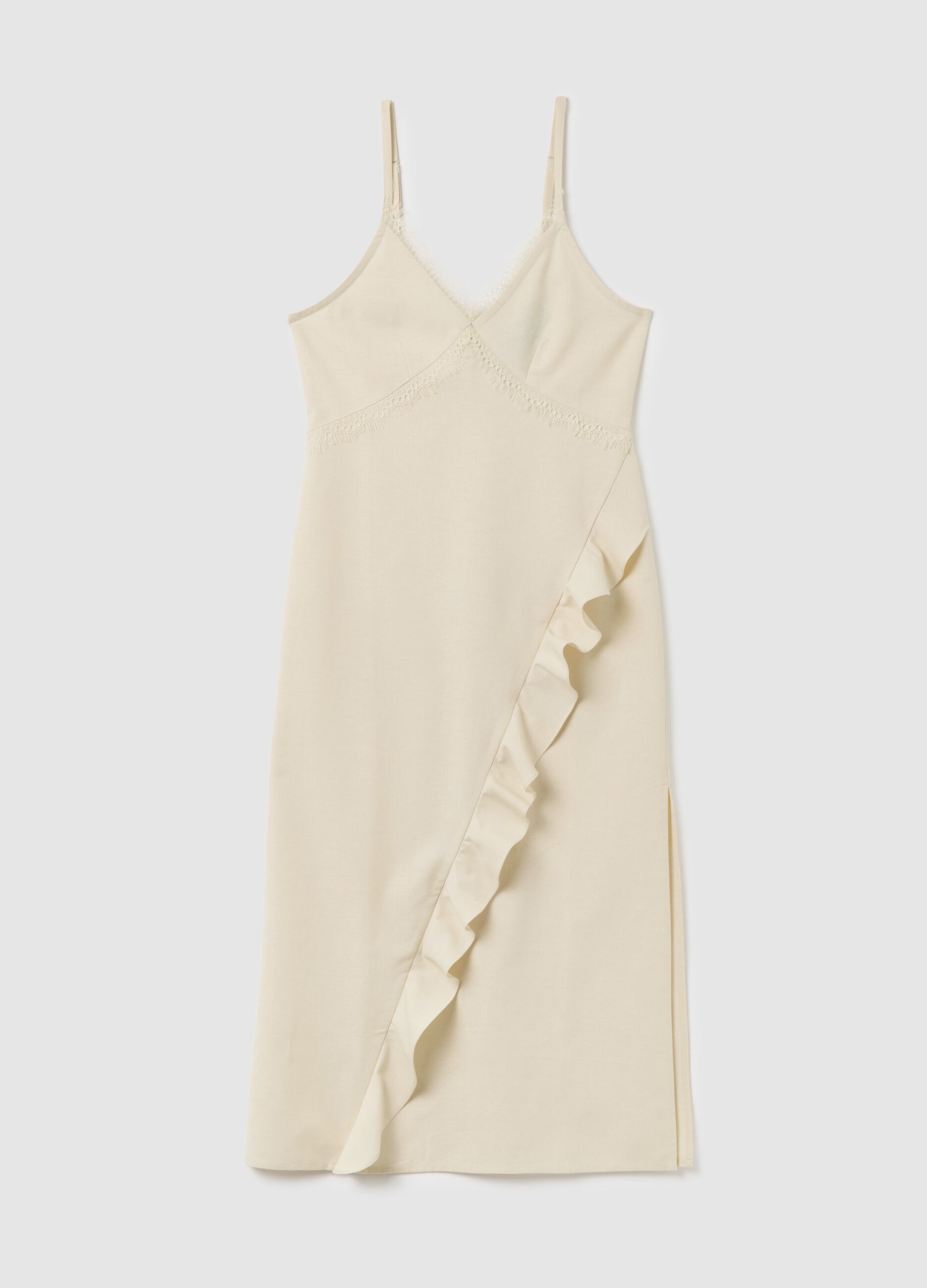 Abito da donna in cotone beige over