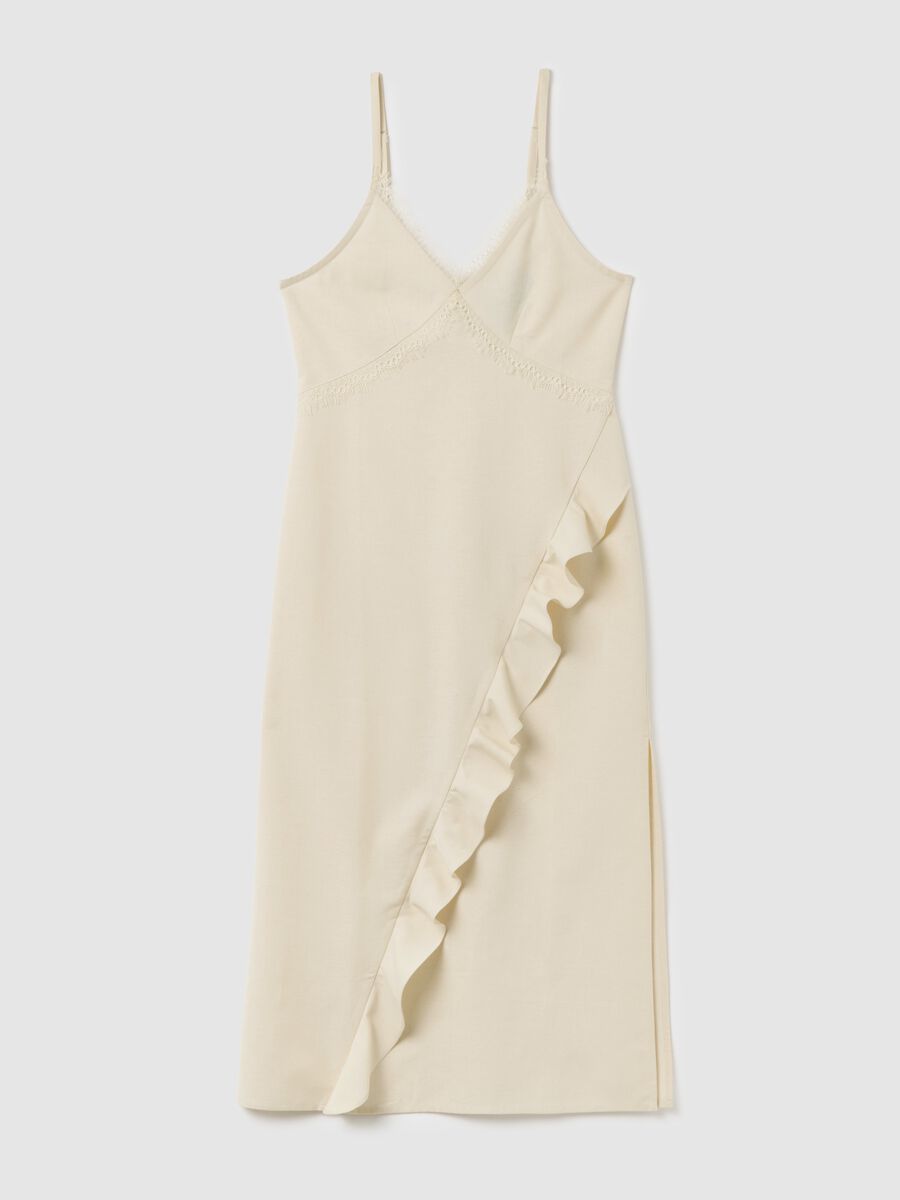 Women's Oversized Beige Cotton Dress_4