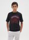 Children's black pure cotton regular fit t-shirt with web design_0