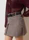 Beige stretch fabric skirt regular fit_3