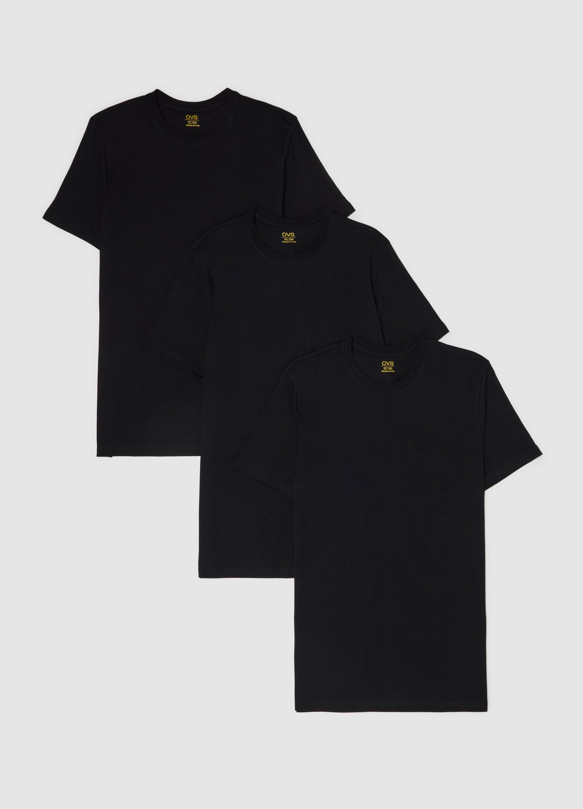 Three-pack organic cotton undershirts