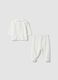 White organic cotton blend set with collar_1