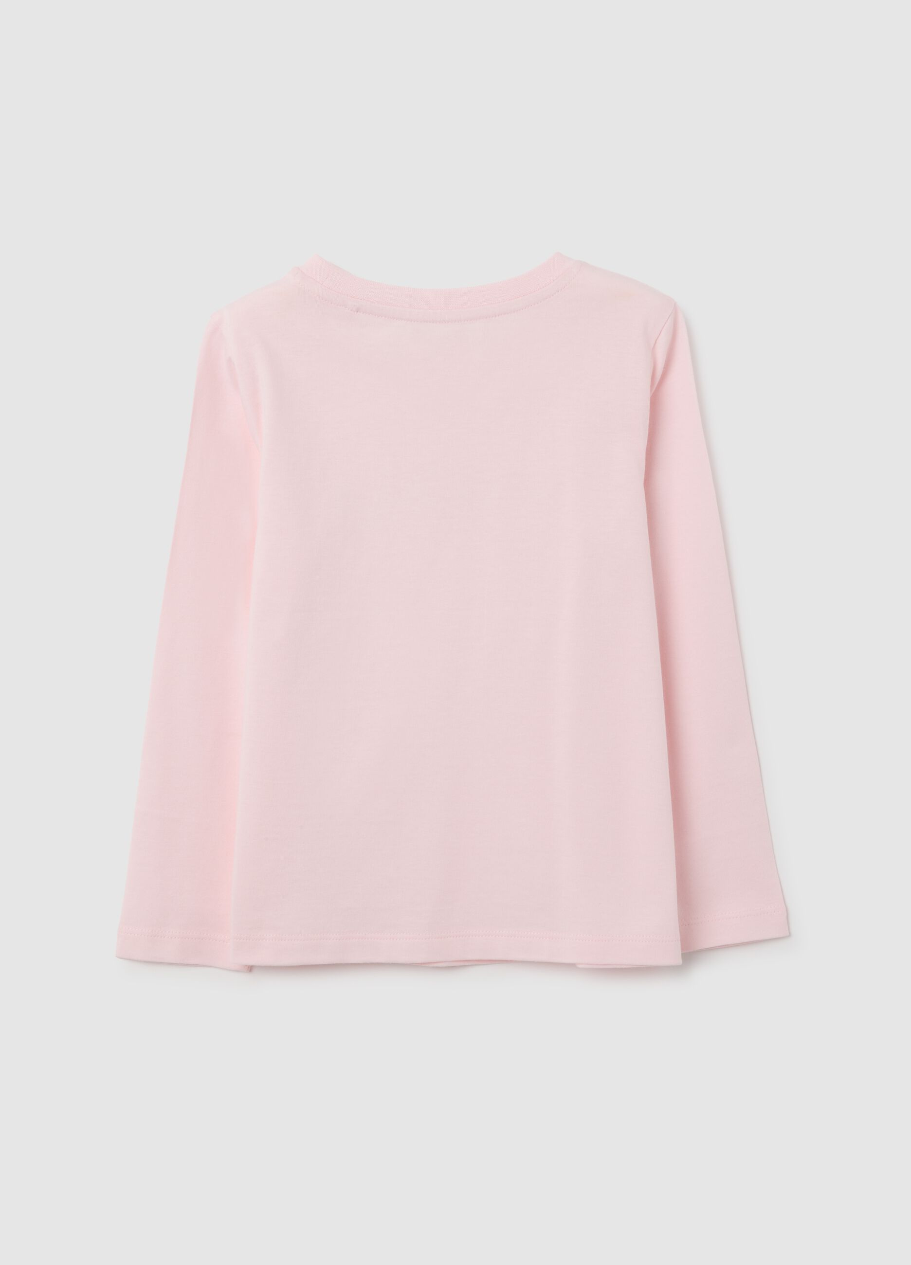 Girl's pink pure cotton T-shirt regular fit