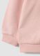 Pink oversized pure cotton sweatshirt with heart print for baby girl_3