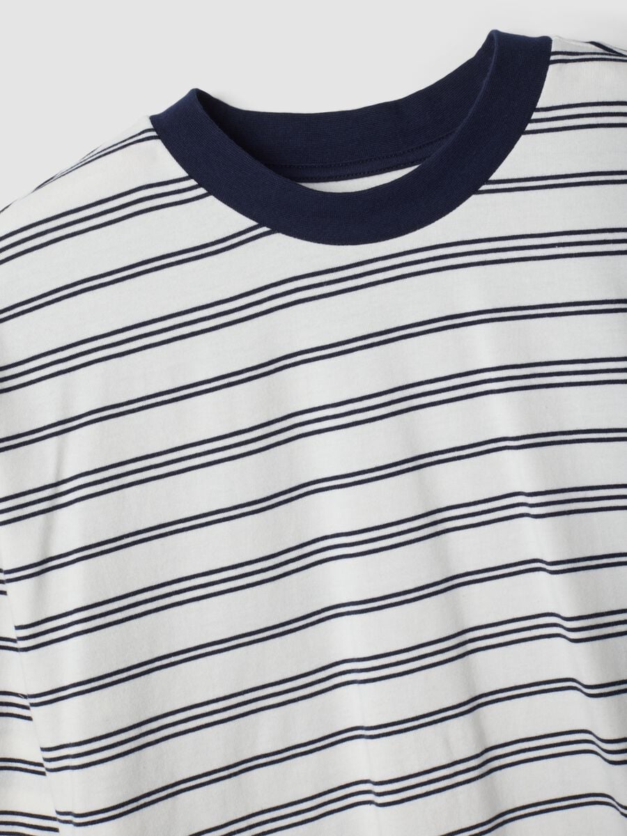Blue striped pure cotton boxy-fit T-shirt_2