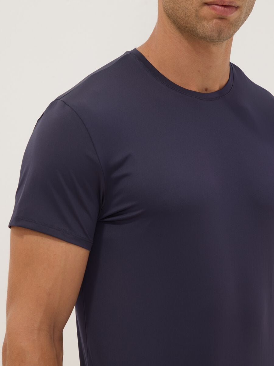 Twin pack of blue stretch microfibre T-shirts, regular fit_3