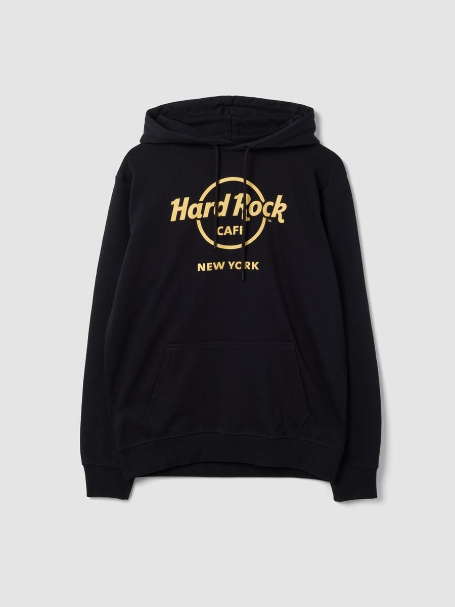 Blue pure cotton hoodie_0