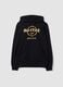 Blue pure cotton hoodie_0