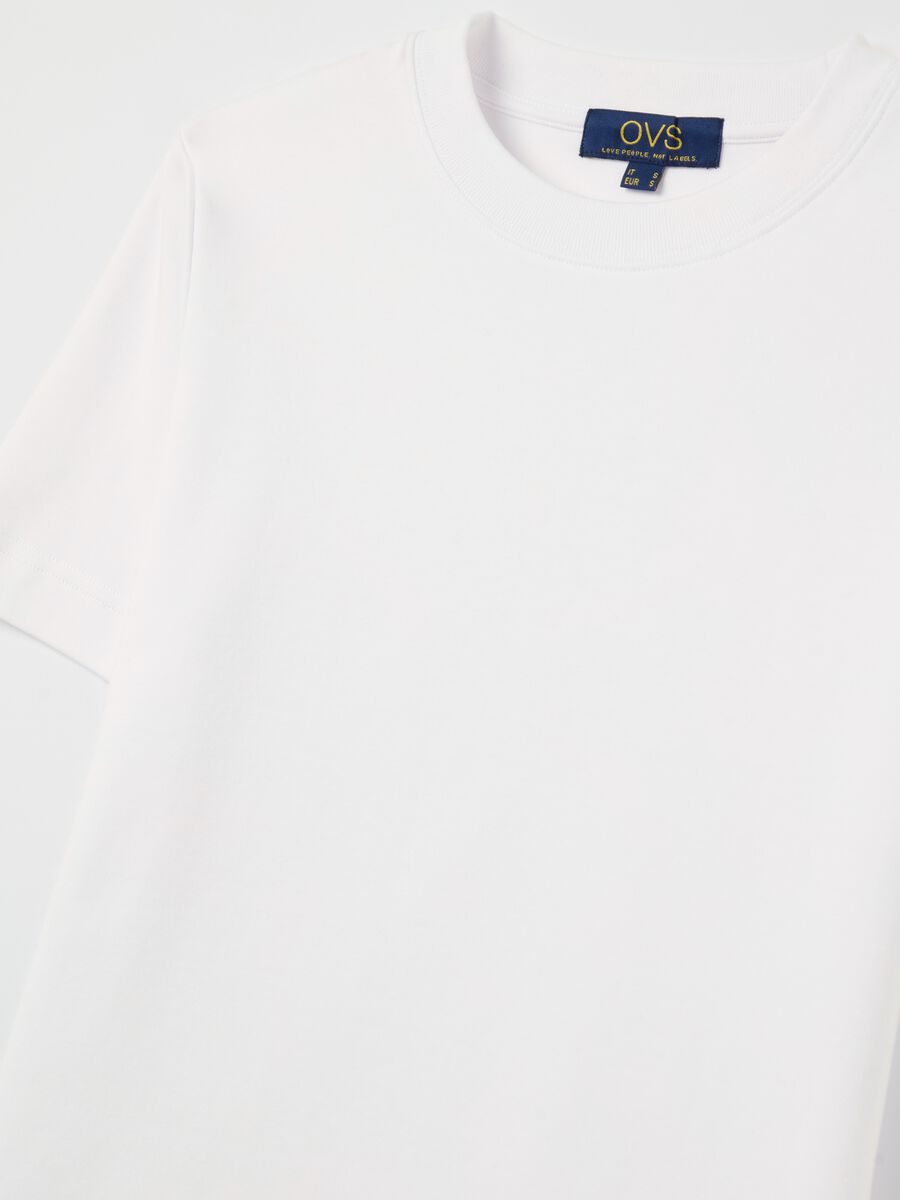 Solid colour T-shirt with round neck_5