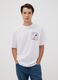 White pure cotton Peanuts print T-shirt, relaxed fit_1
