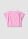 Pink stretch-cotton short-sleeve T-shirt_1