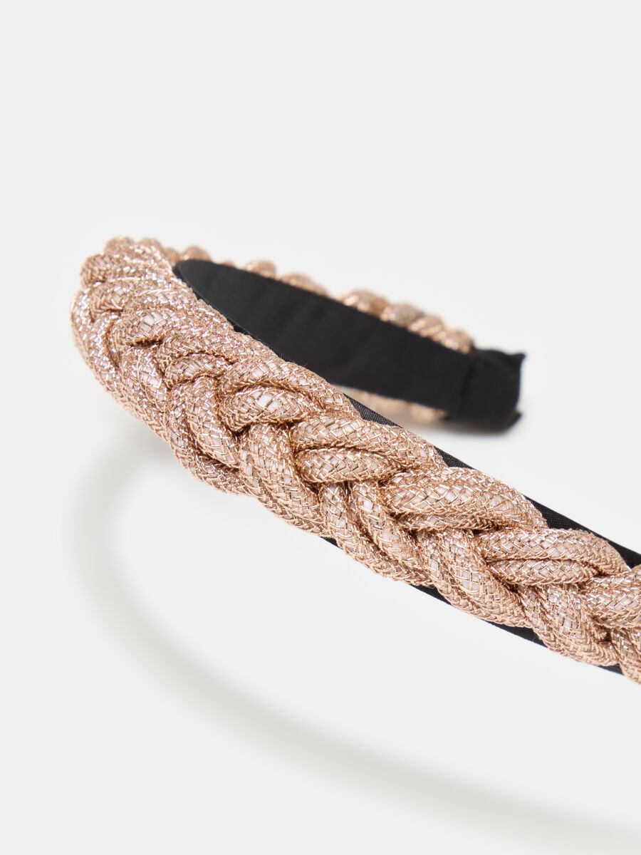 Braided Alice band in lurex_2