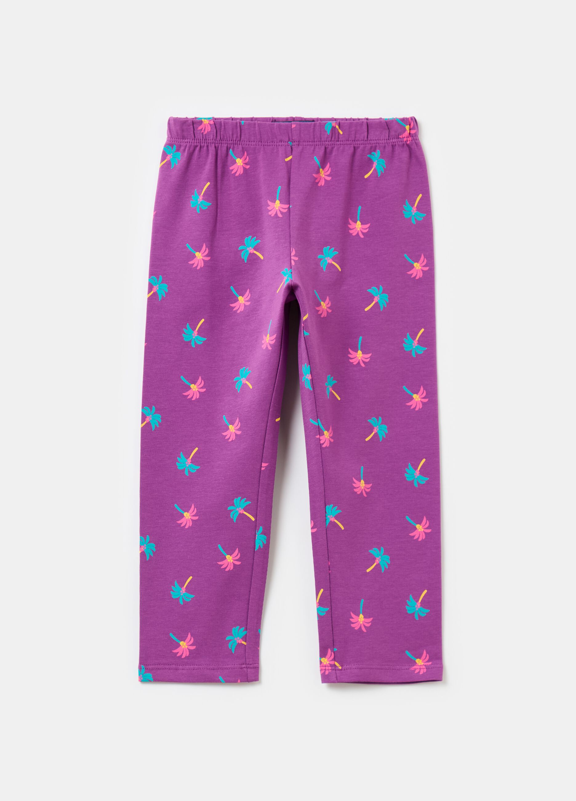 Three-quarter leggings with print
