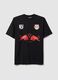 Black pure cotton T-shirt Red Bull New York_4