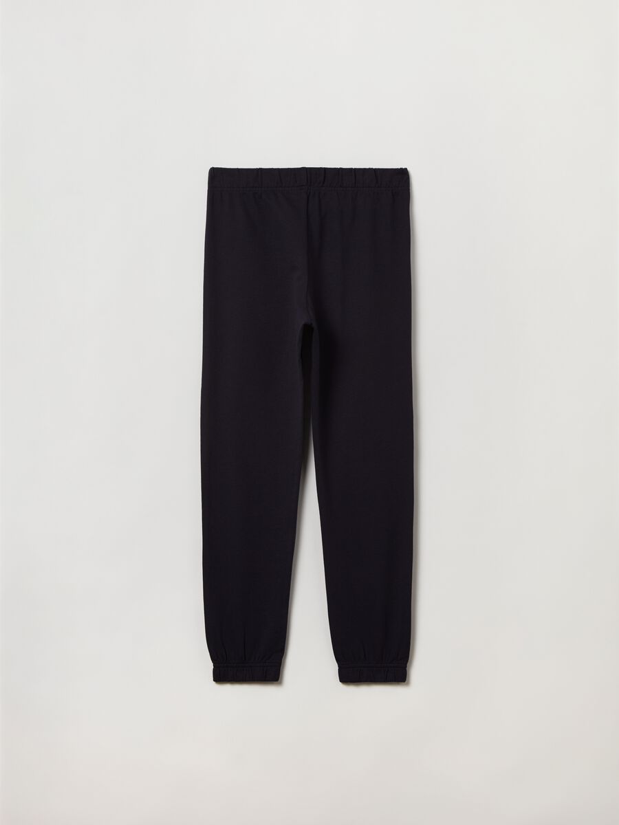 Joggers in felpa con profili elasticati_2