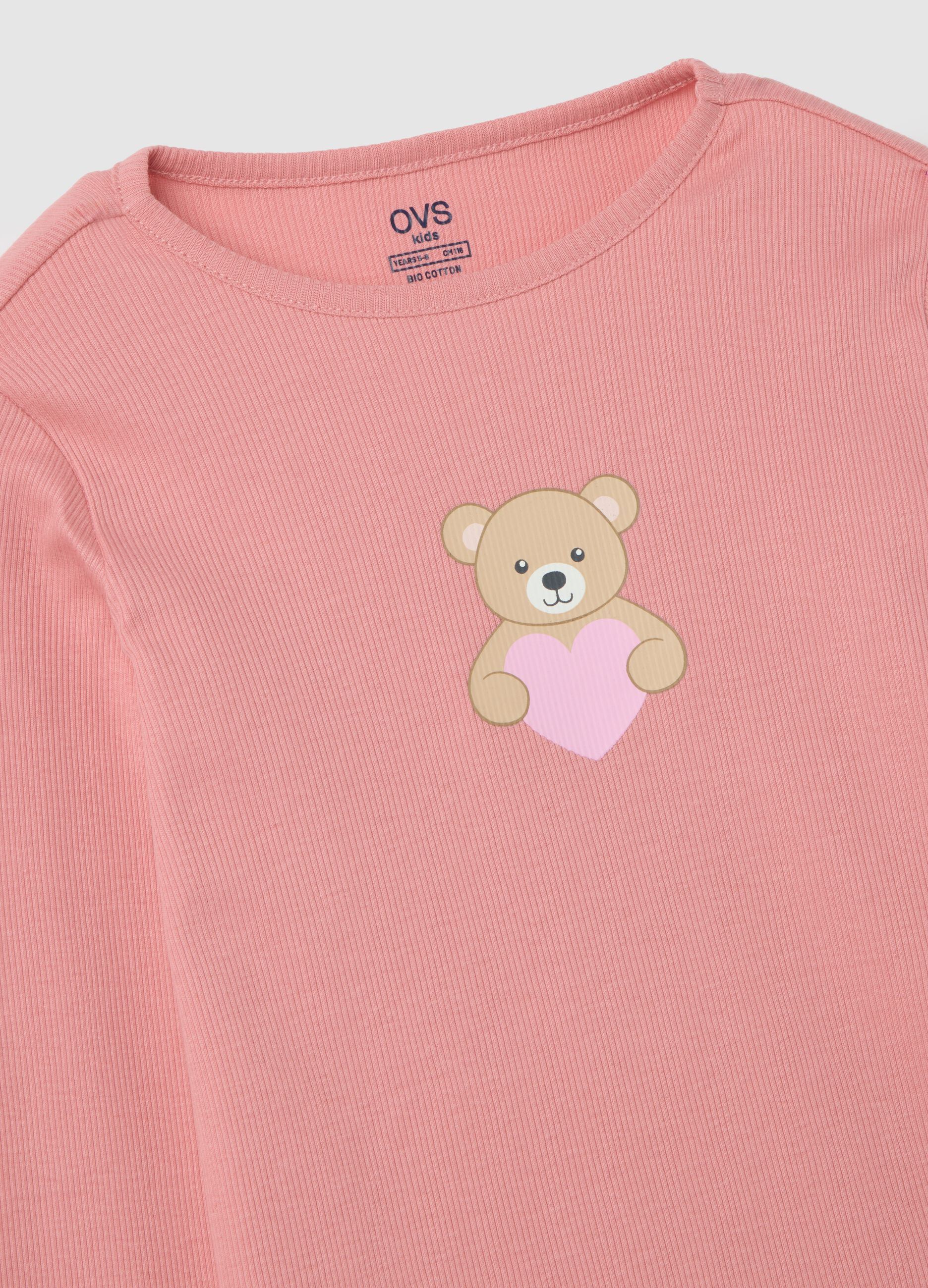 Pink cotton pyjama for girls