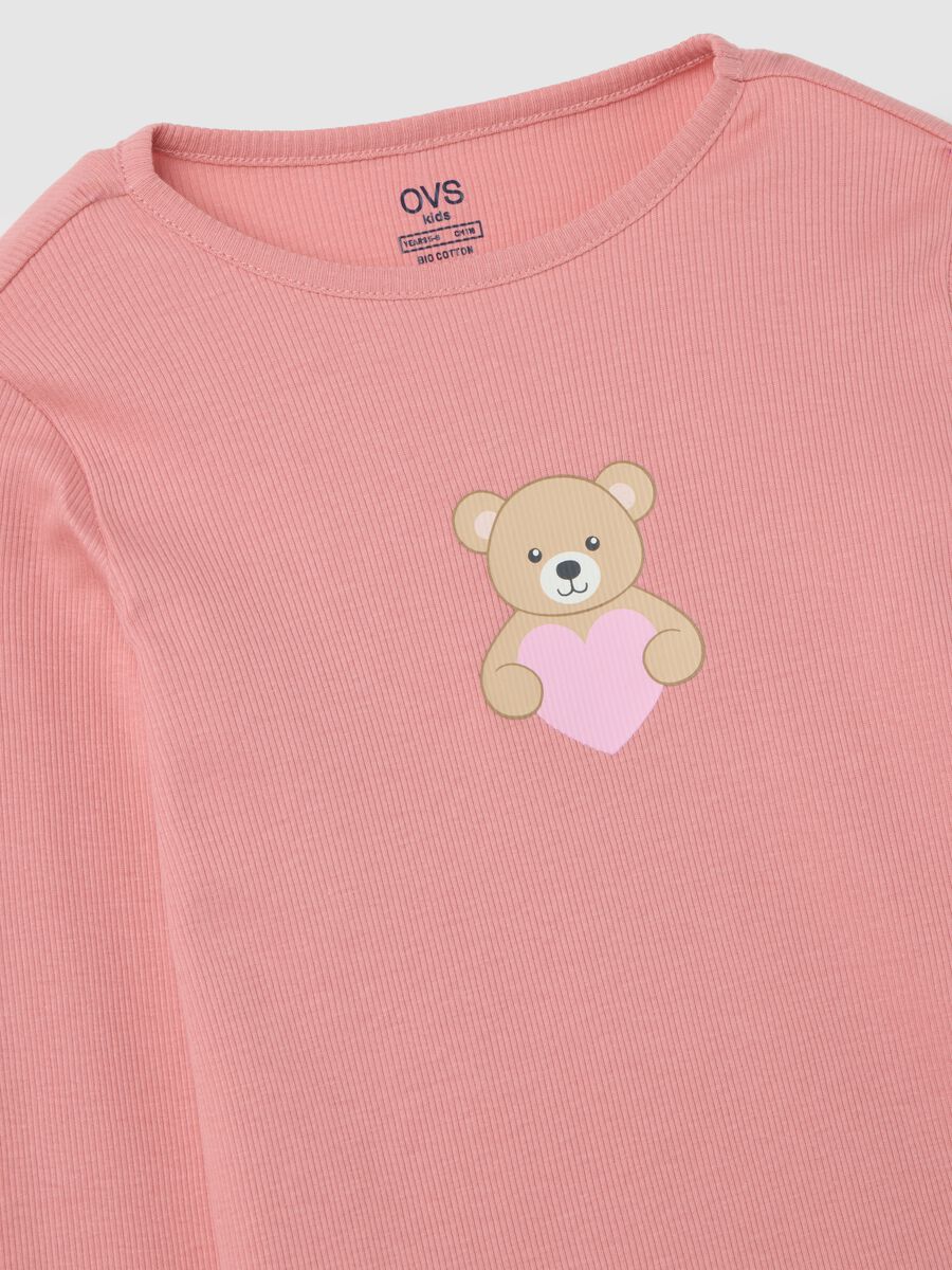 Pink cotton pyjama for girls_2