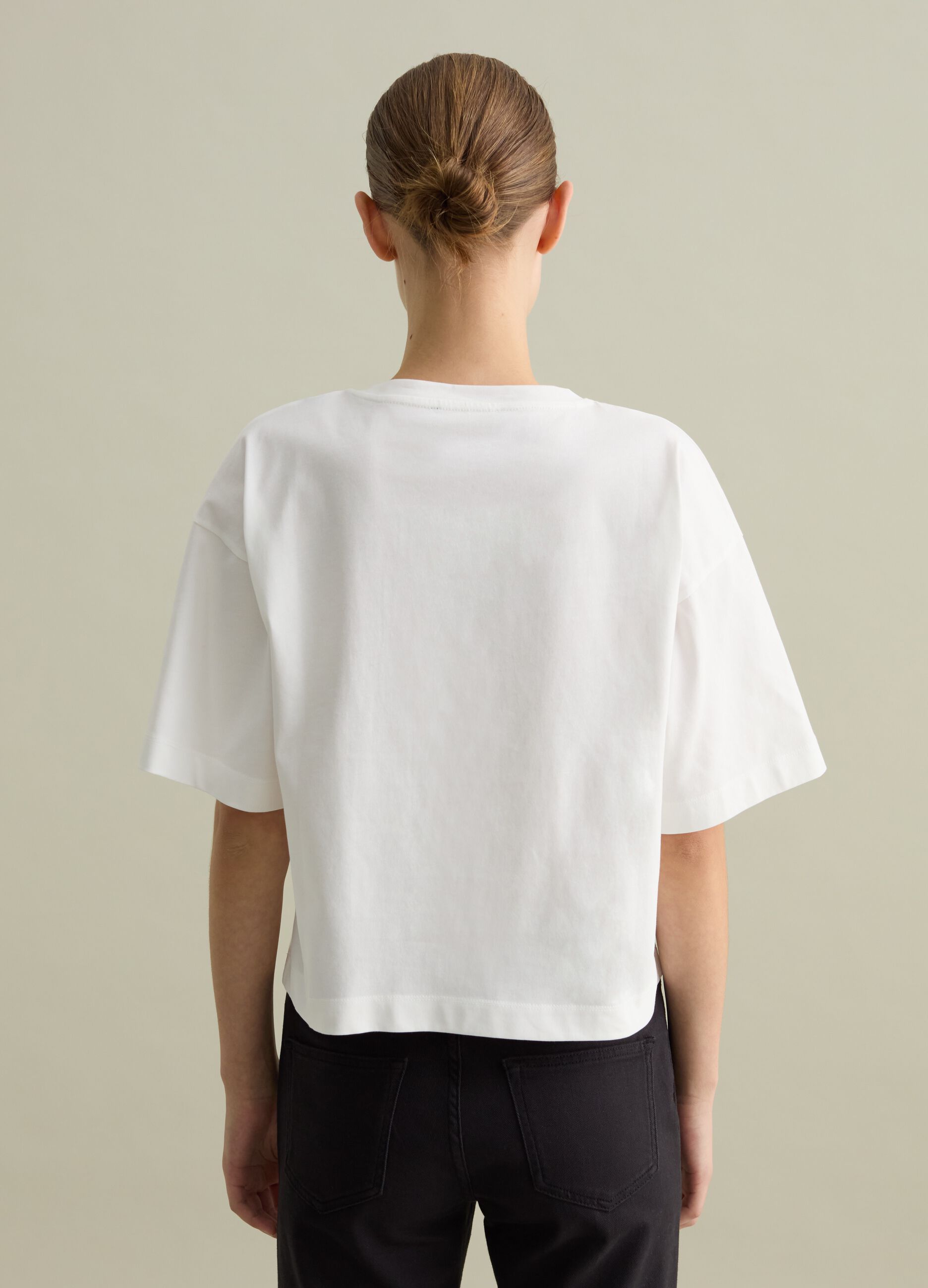 White paisley print T-shirt