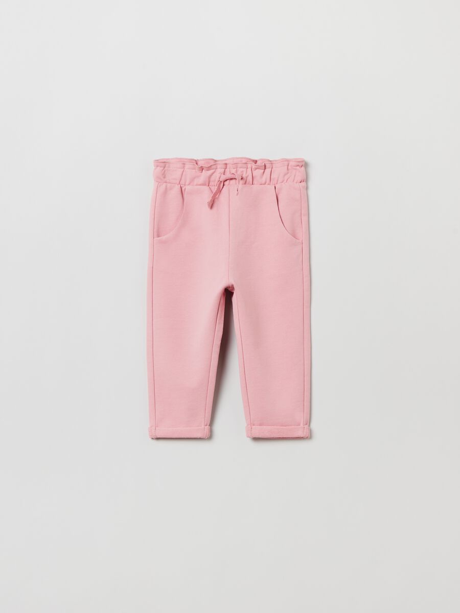 Joggers in French Terry con coulisse_0