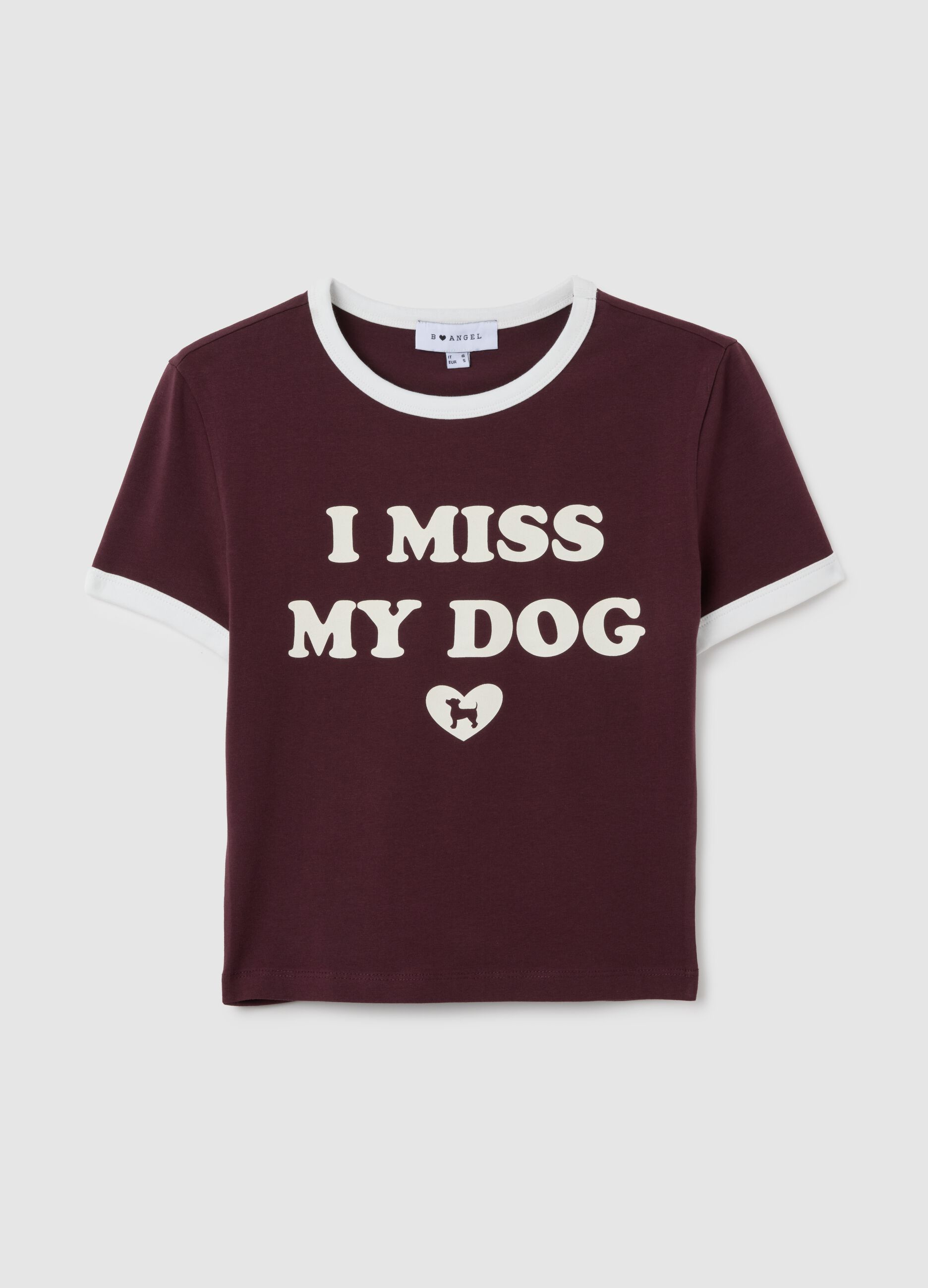 Bordeaux stretchy cotton women's T-shirt