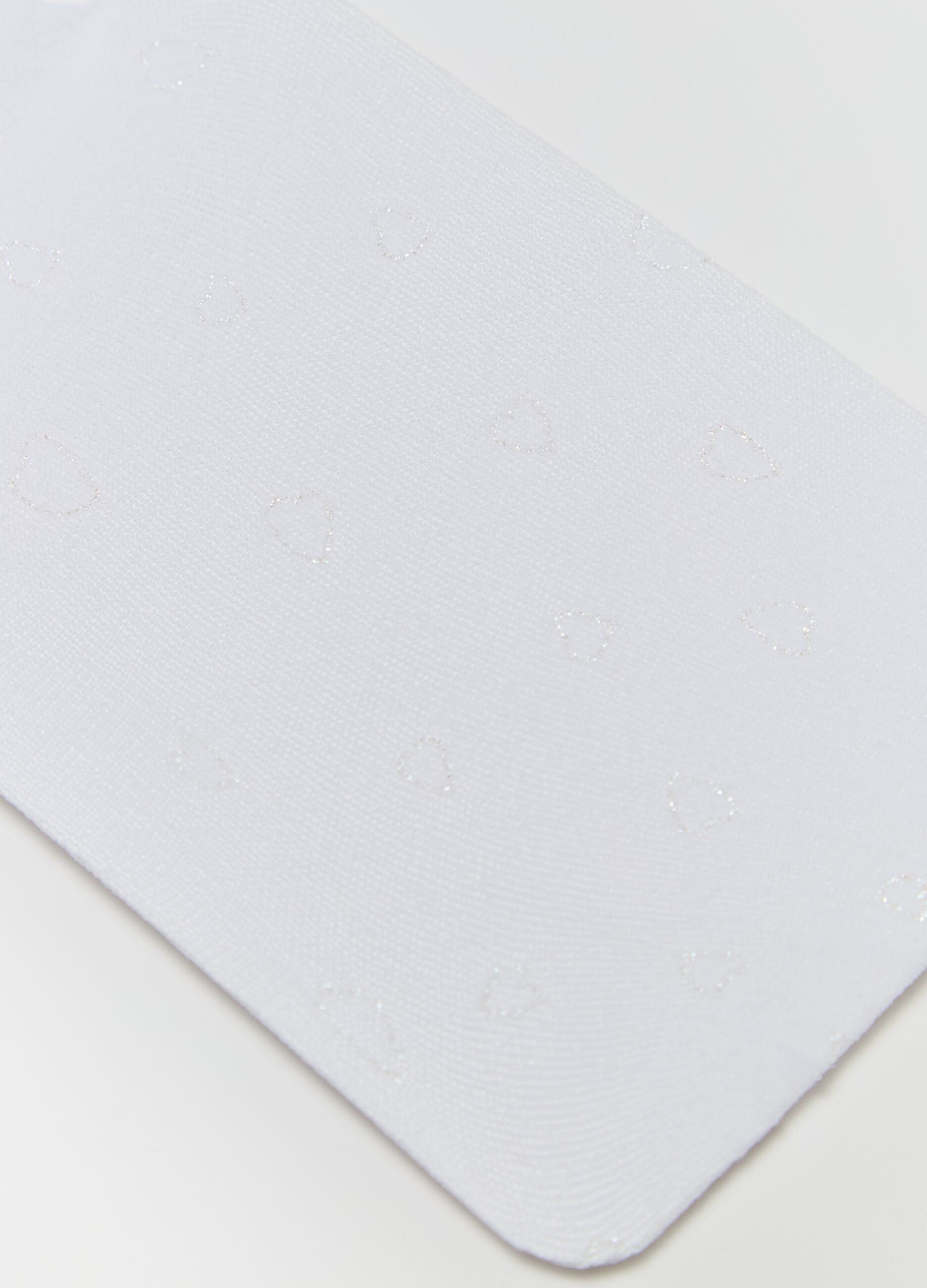 Collant con cuoricini glitter