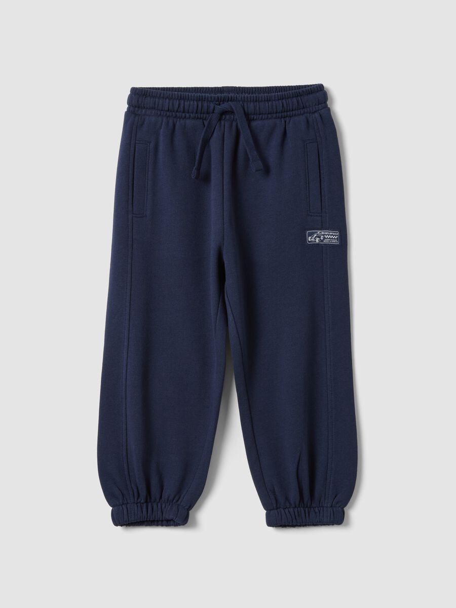 Blue joggers in pure organic cotton_0