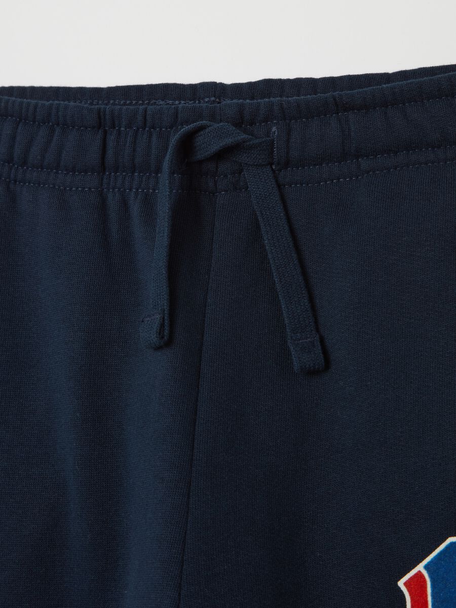 Fleece joggers with drawstring and print_2