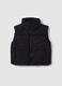 Black padded gilet with zip for girls_3