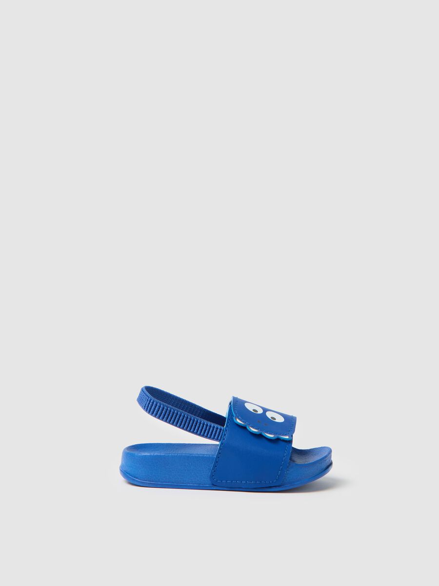 Children's blue EVA sandals with fun eyes_0