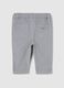 Grey baby trousers in pure corduroy cotton with regular fit_1