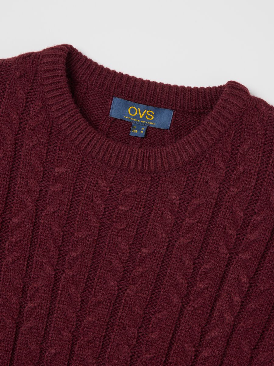 Red pullover with jacquard knit_5