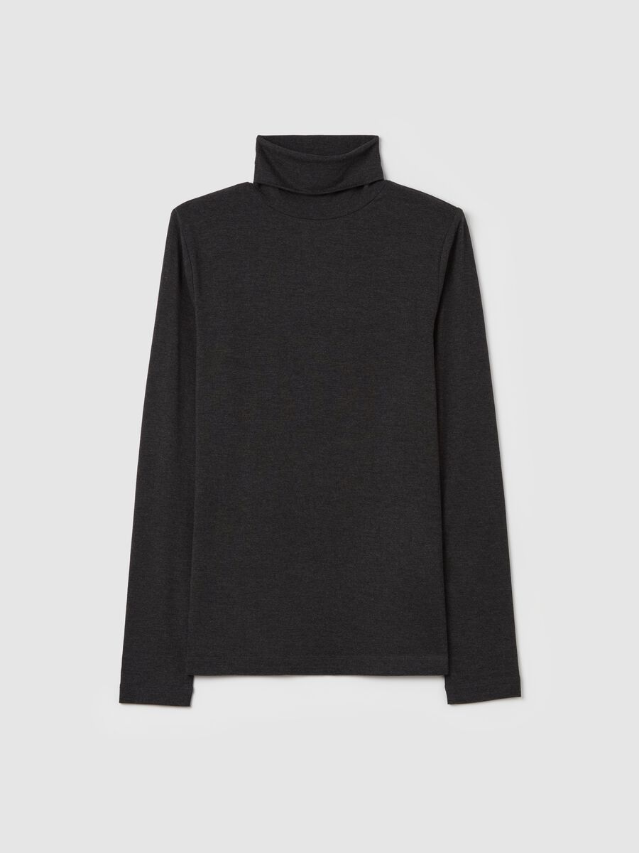 Long-sleeved T-shirt with high neck_4