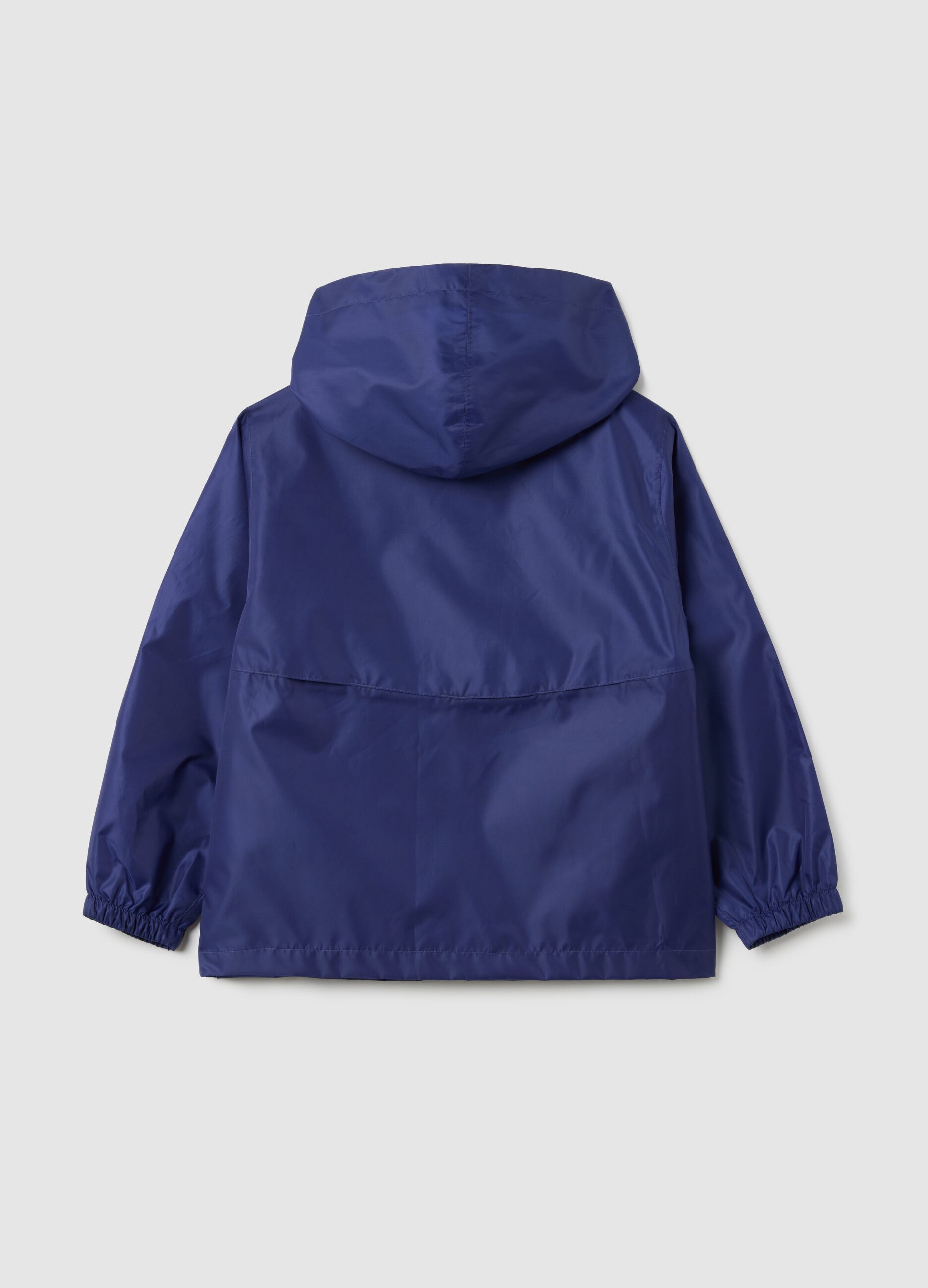 Giacca da ragazza blu con cappuccio