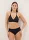 Black stretch bikini bottoms with ruched detailing_0