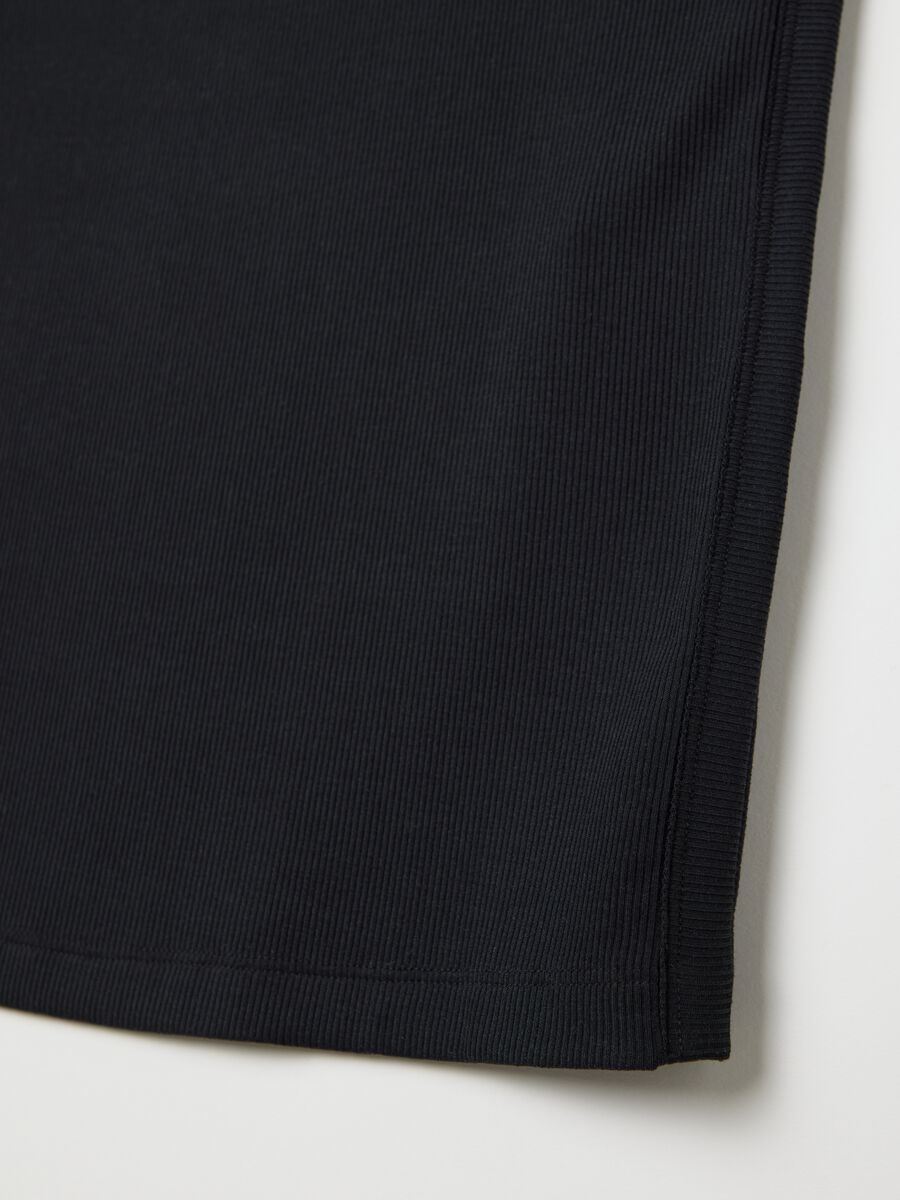 Black tank top in stretch modal_5